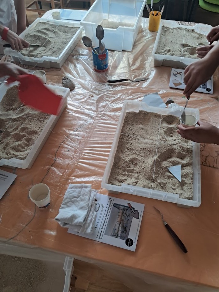 Initiation au bac de fouilles, L&rsquo;Atelier, Jardins de l&rsquo;abbaye, Argenteuil