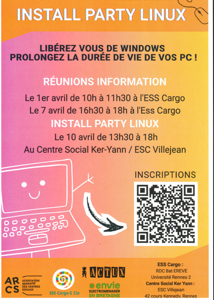 Install Party Lynux Centre Social Ker Yann Rennes