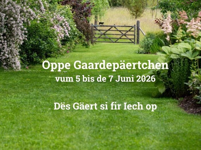 Jardin de Sonja & Jean Steinmetz – Oppe Gaardepäertchen, Jardin de Sonja & Jean Steinmetz, Christnach