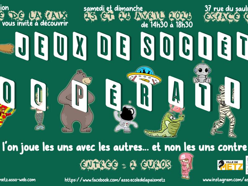 Jeux de société coopératifs Espace Corchade Metz