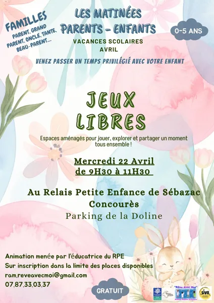 Jeux Libres Matinée Parents & Enfants  Sébazac-Concourès