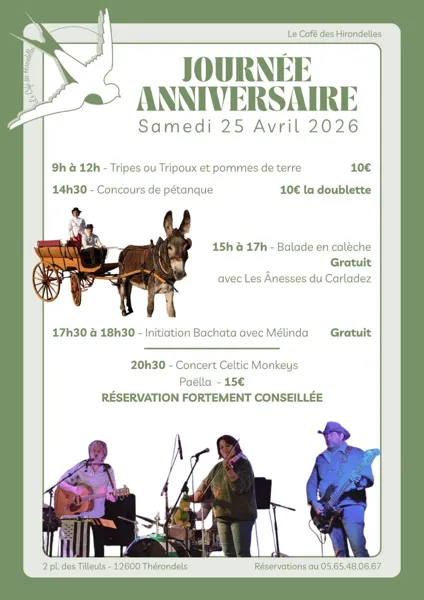 Journée anniversaire du Café des Hirondelles  Thérondels