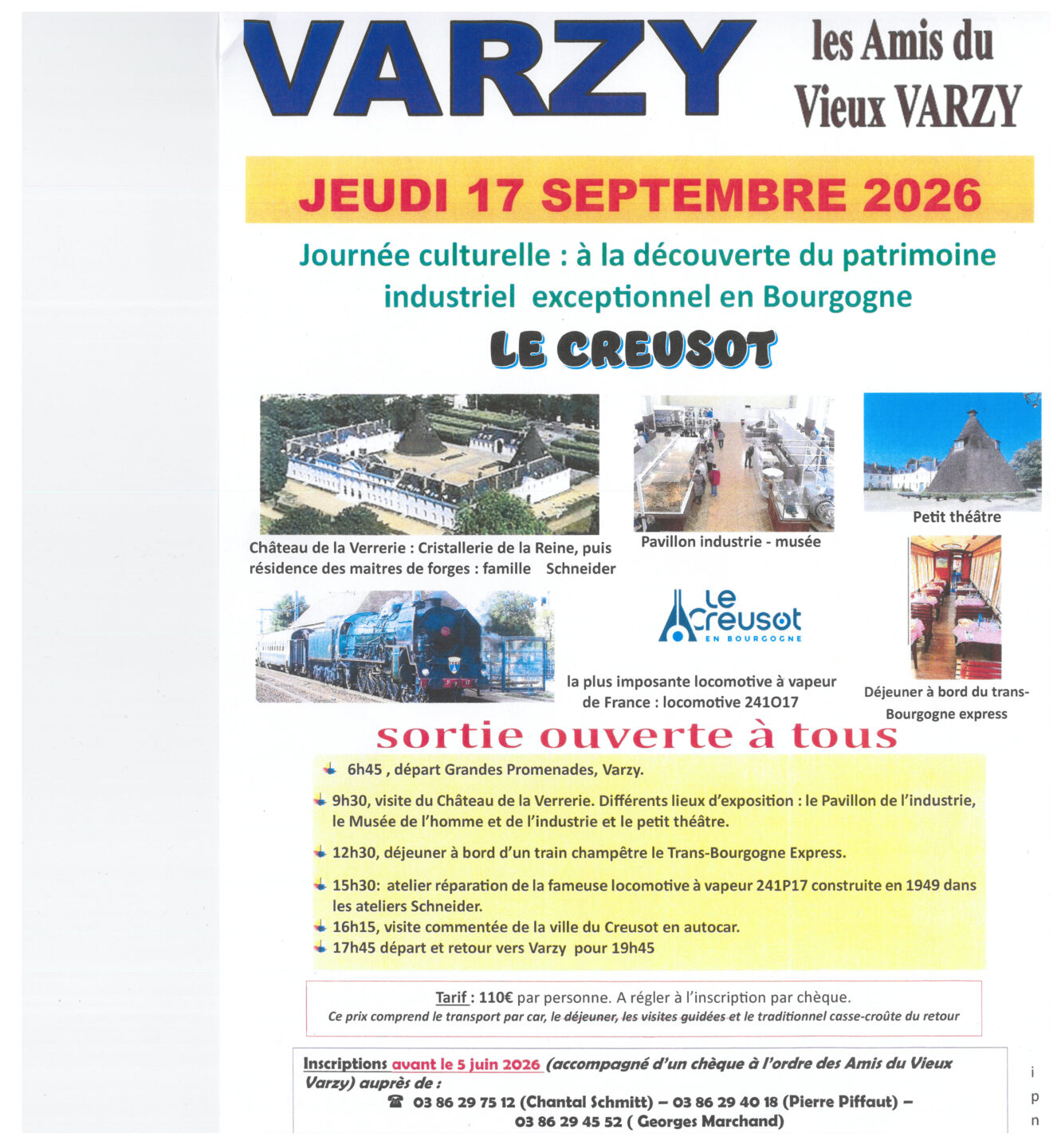 Journée culturelle à la découverte du patrimoine industriel exceptionnel en Bourgogne Le Creusot Grandes Promenades Varzy 2026-09-17