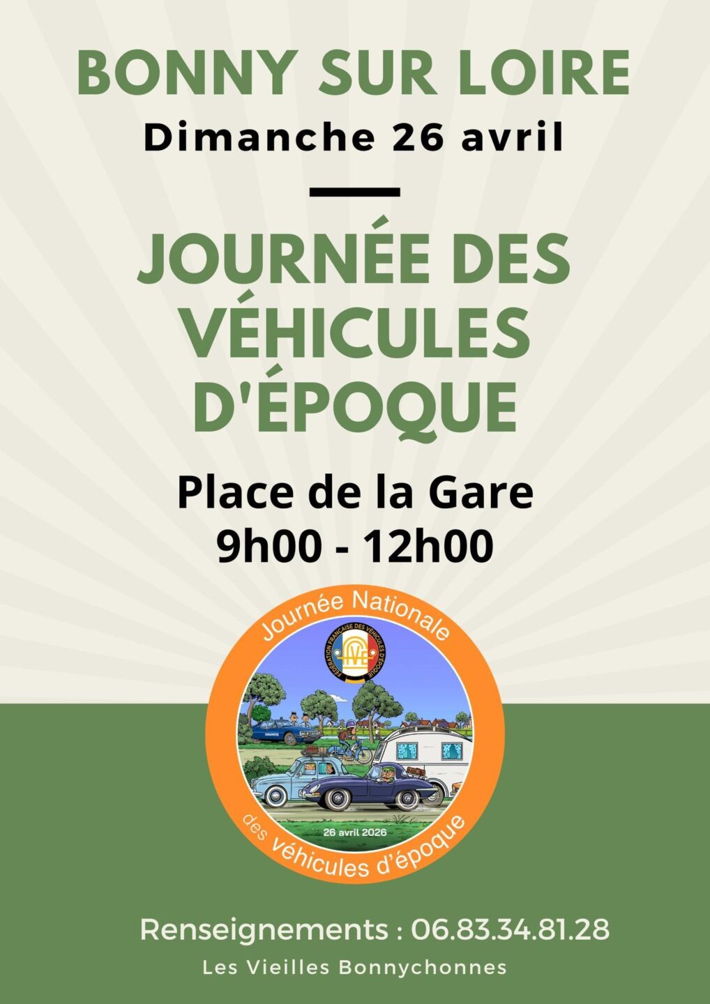 Journée des véhicules d'époque rassemblements de véhicules anciens Avenue de la Gare Bonny-sur-Loire 2026-04-26