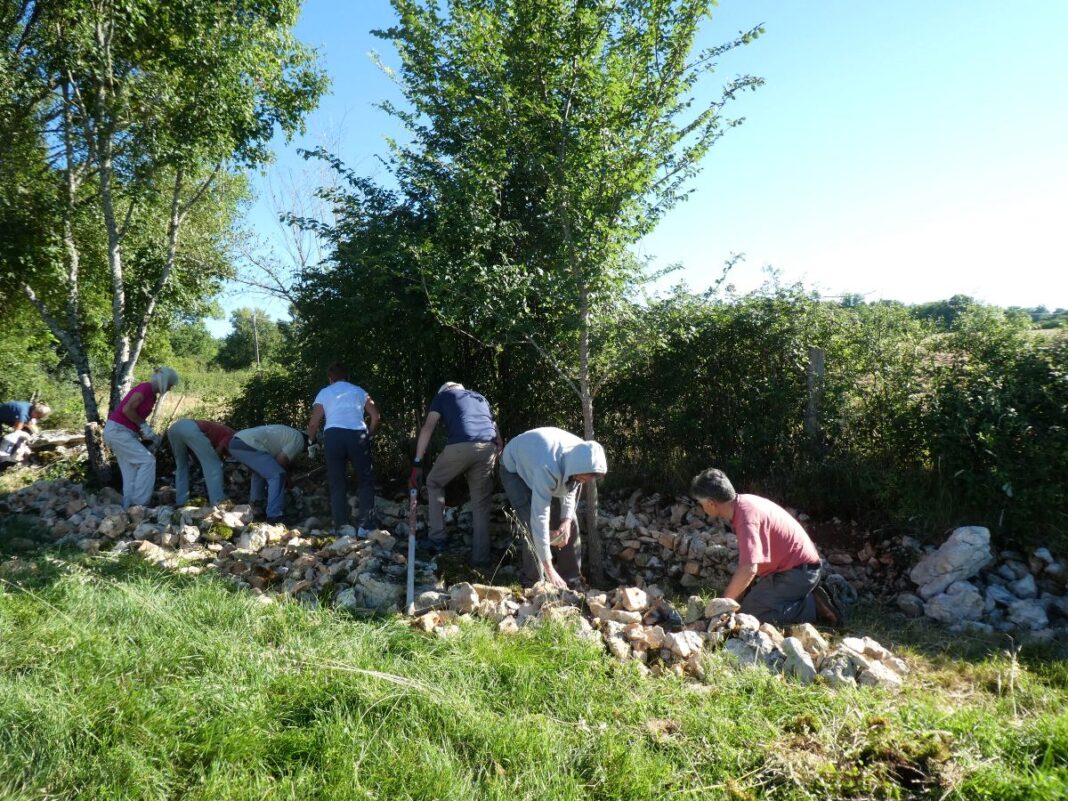 Journée d&rsquo;initiation à la réfection des Murets en pierre sèche.  Espédaillac