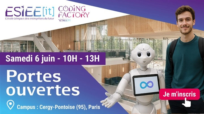 Journée portes ouvertes, ESIEE-IT école d’ingénieurs et de l’expertise numérique – 8 Rue Pierre de Coubertin, 95300 Pontoise, Pontoise