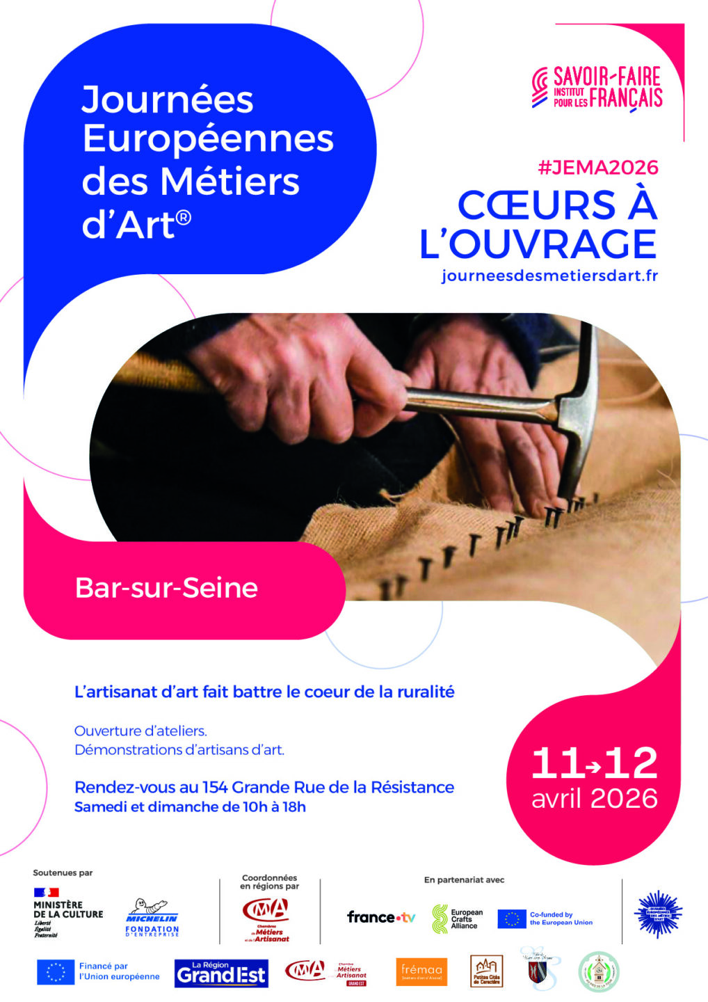 Journées Européennes des Métiers d&rsquo;Art  Bar-sur-Seine