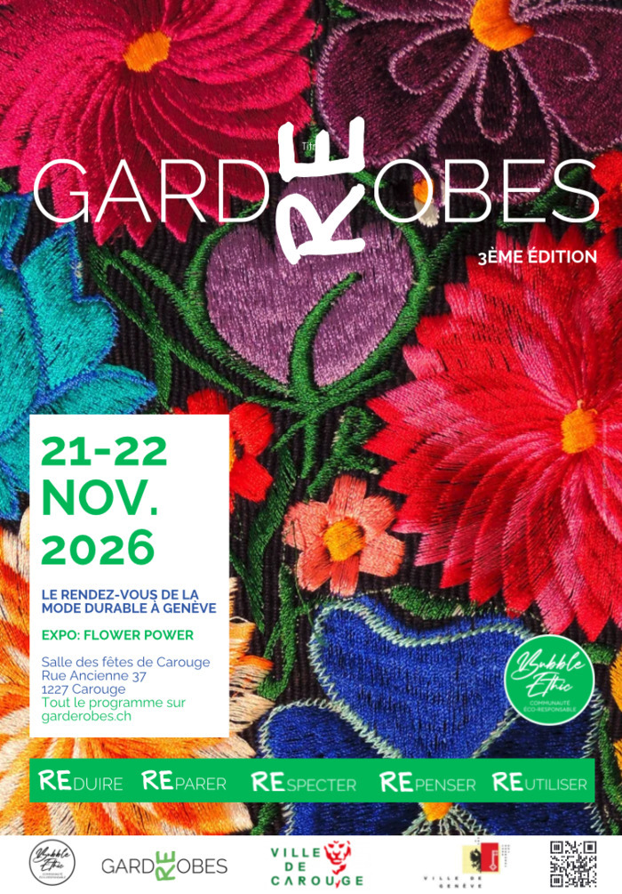 La 3ème édition du salon Garderobes les 21-22 nov. 2026 Salle des Fêtes de Carouge Carouge GE