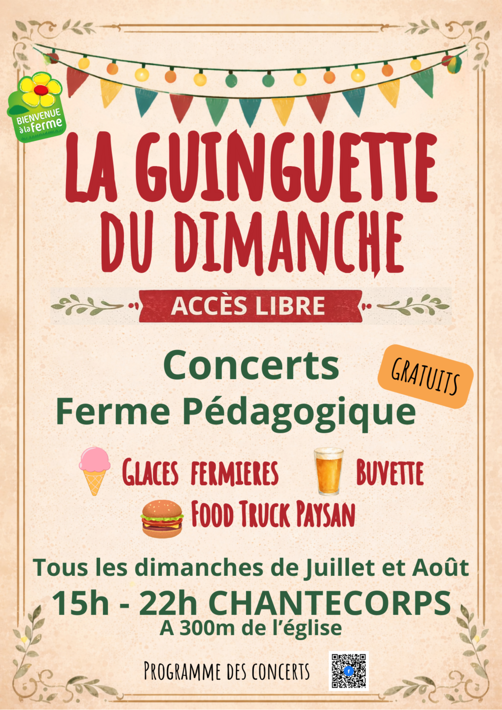 La Guinguette du Dimanche Guinguette à la ferme Les Châteliers 2026-07-05