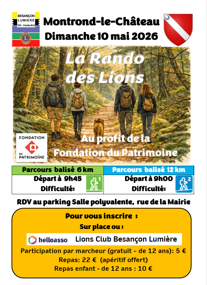 La rando des Lions rue de la Mairie Montrond-le-Château