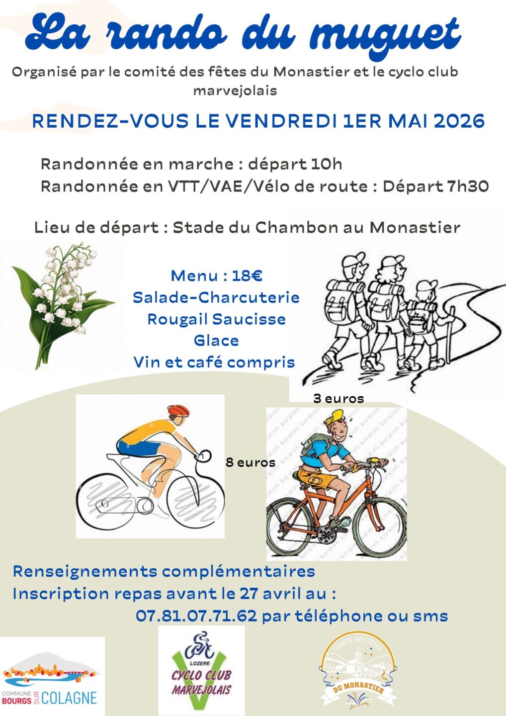 LA RANDO DU MUGUET  Bourgs sur Colagne