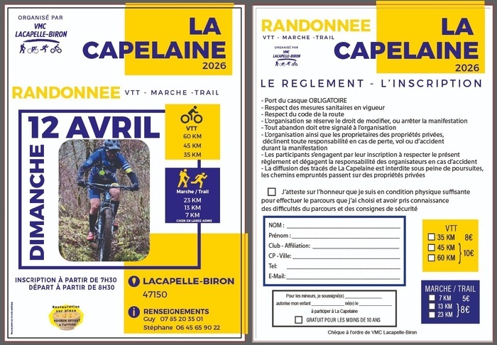 LACAPELAINE 2026 Salle de fetes Lacapelle-Biron (47150) Lot et Garonne Lacapelle-Biron