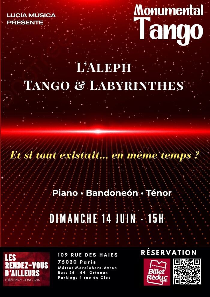 L’ALEPH – Tango & Labyrinthes Theatre Les Rendez-vous d&rsquo;Ailleurs Paris