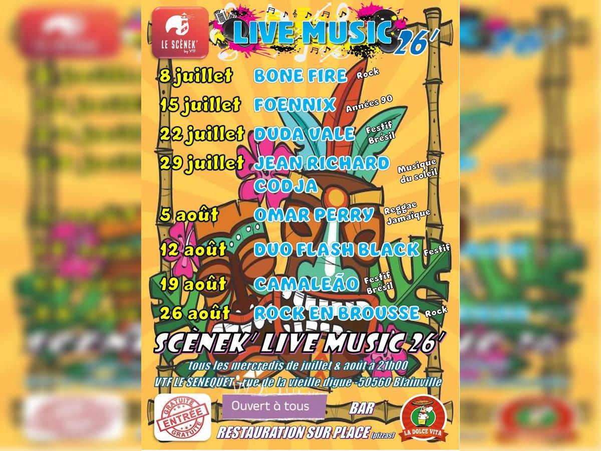 Le Scenek' Live Music Jean-Richard Codja 1 rue de la vieille digue Blainville-sur-Mer 2026-07-29