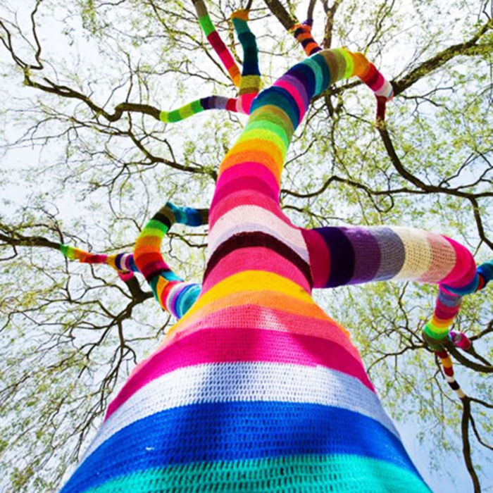 Le tricot urbain s'invite à Roncq La Source Roncq