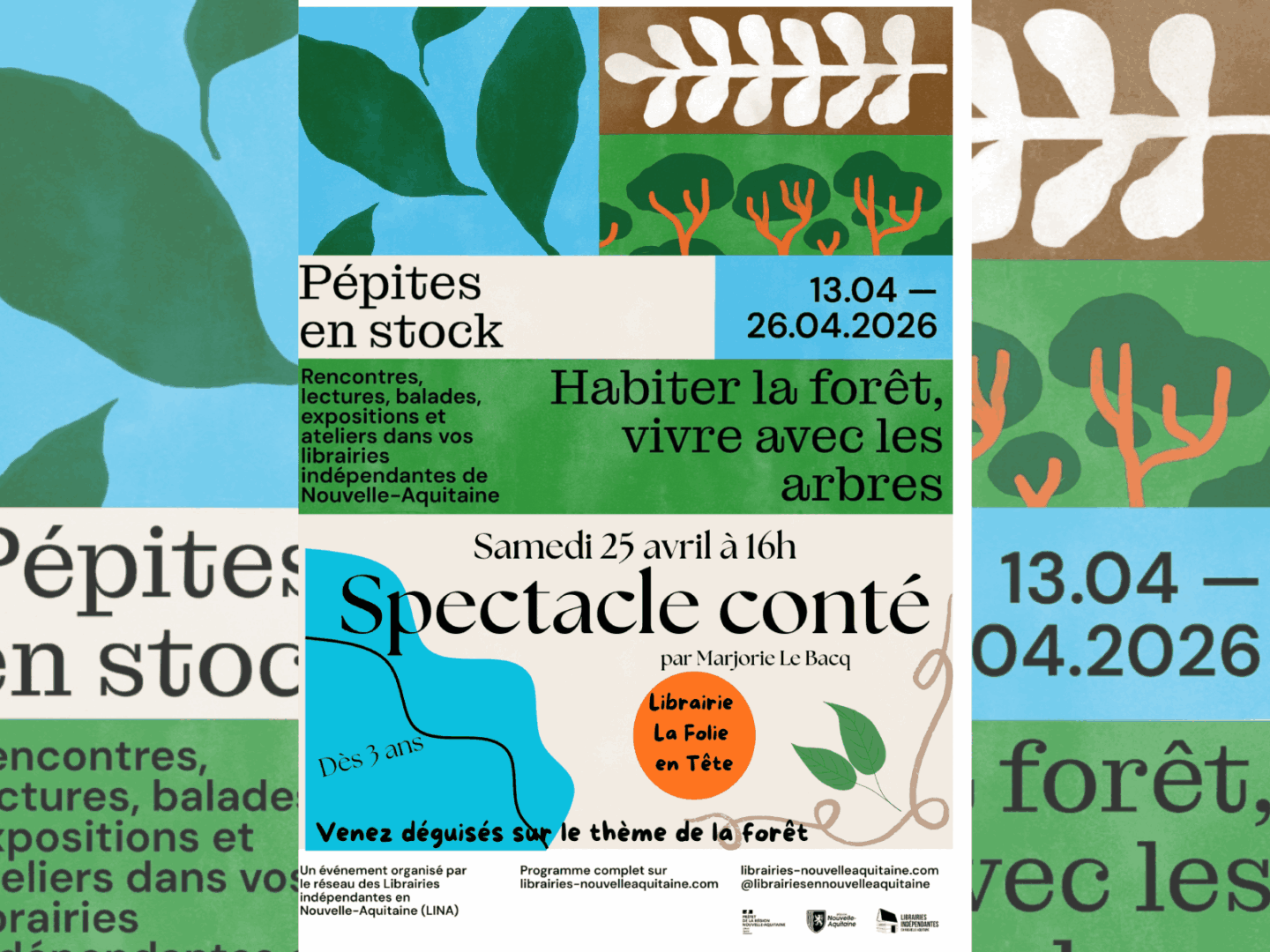 Lecture de conte et spectacle Habiter la forêt et vivre avec les arbres. Librairie La folie en tête La Réole