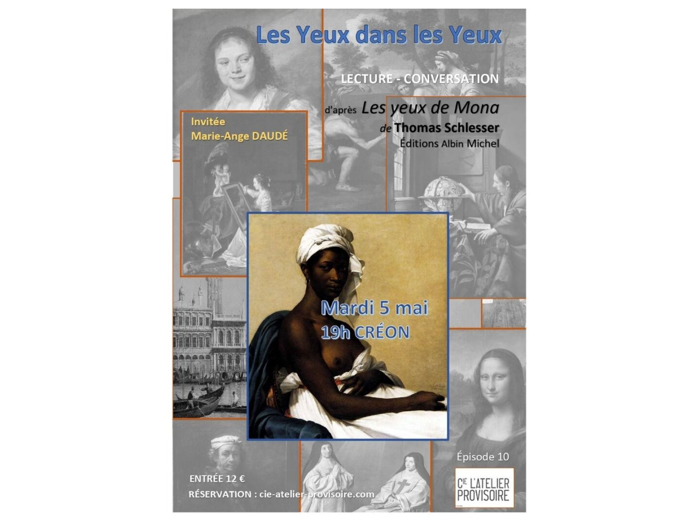 Lecture feuilleton Les yeux de Mona de Thomas Schlesser  Créon