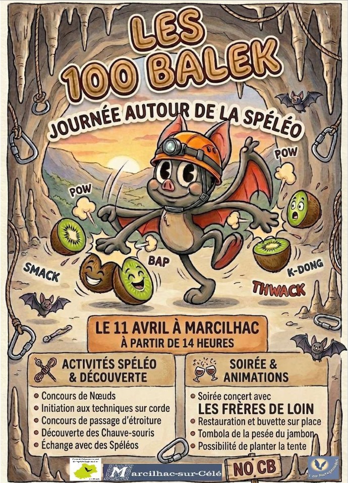 Les 100 Balek à Marcilhac, journée autour de la spéléo !  Marcilhac-sur-Célé