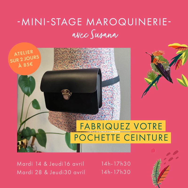 Les ateliers du Printemps mini-stage maroquinerie  Saint-Cyprien