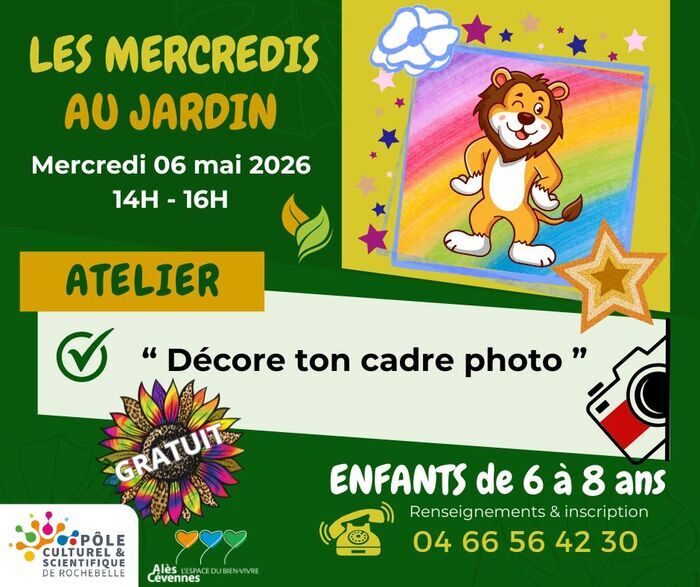 Les Mercredis du Pôle " Décore ton cadre photo! " Pôle culturel et scientifique de Rochebelle Alès