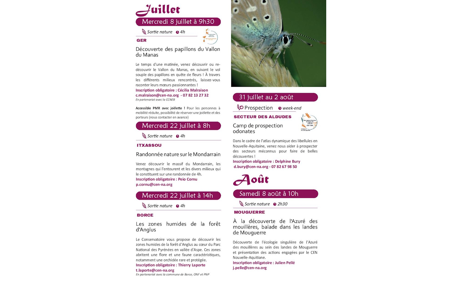 Les rdv nature WE camp de prospection odonates  Aldudes