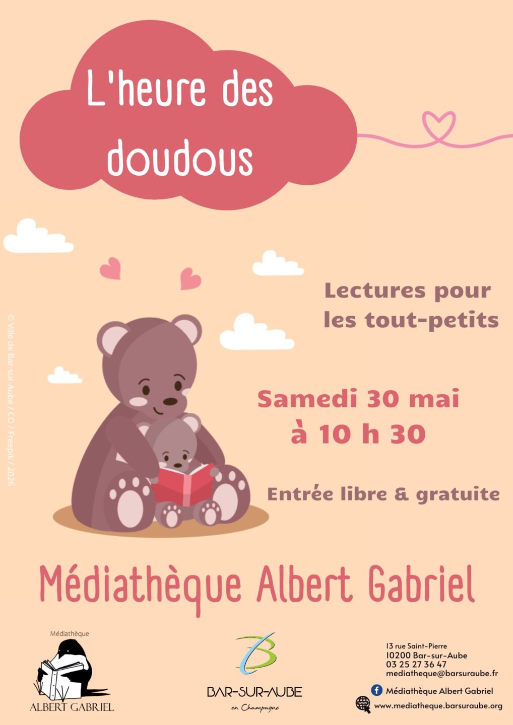 L’heure des doudous Bar-sur-Aube