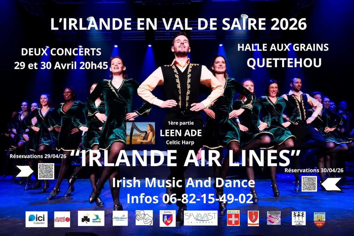 L&rsquo;Irlande en Val de Saire Concert Leen Ade Solo Irlande Air Lines Halle aux Grains Quettehou