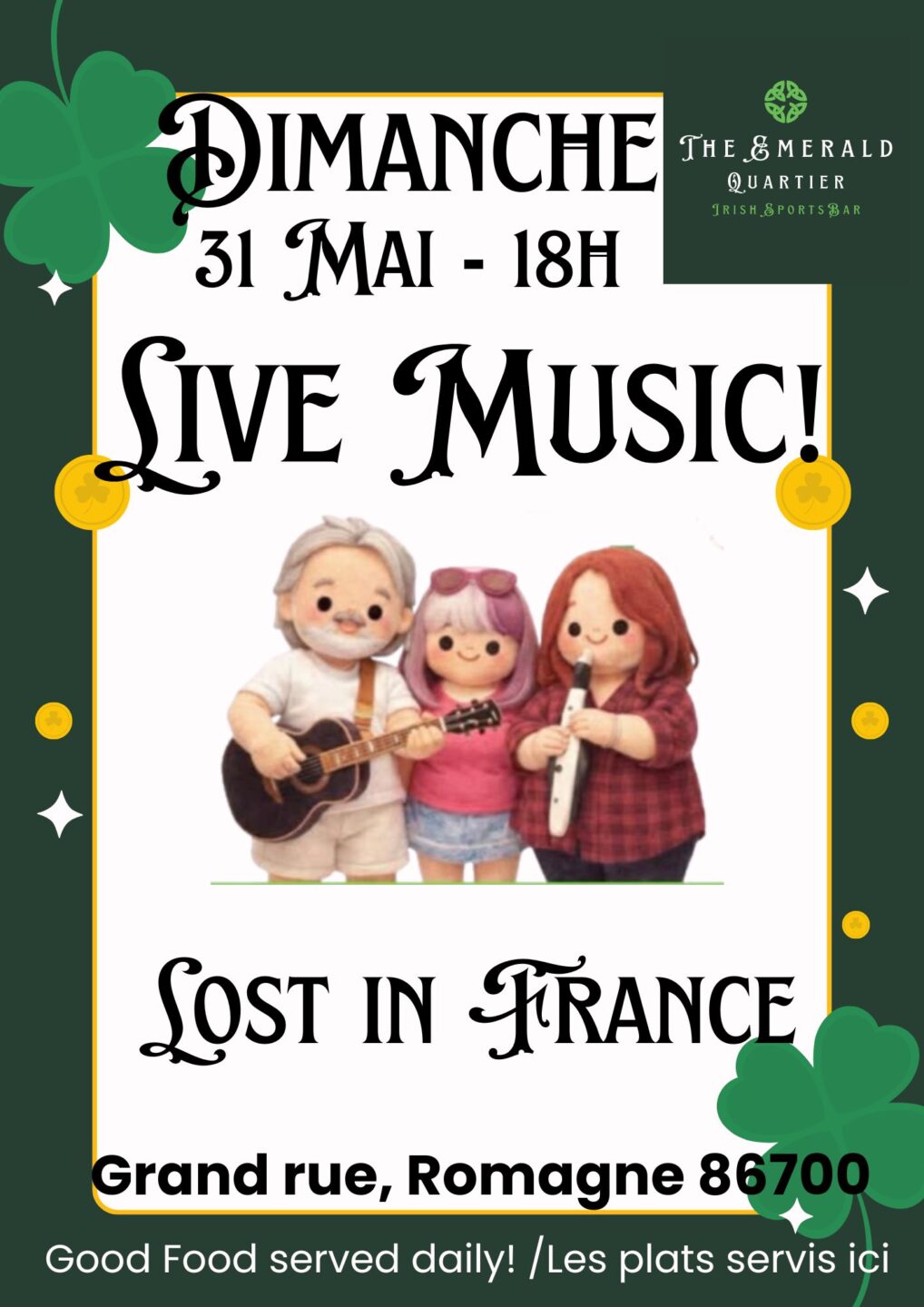 Live Music Lost in France Grand rue Romagne 2026-05-31