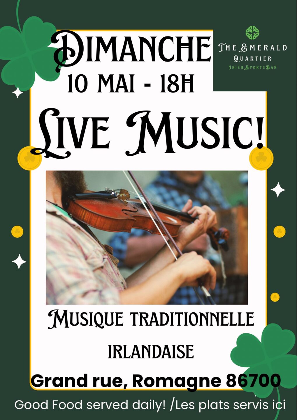 Live Music Musique Traditionnelle Irlandaise  Romagne