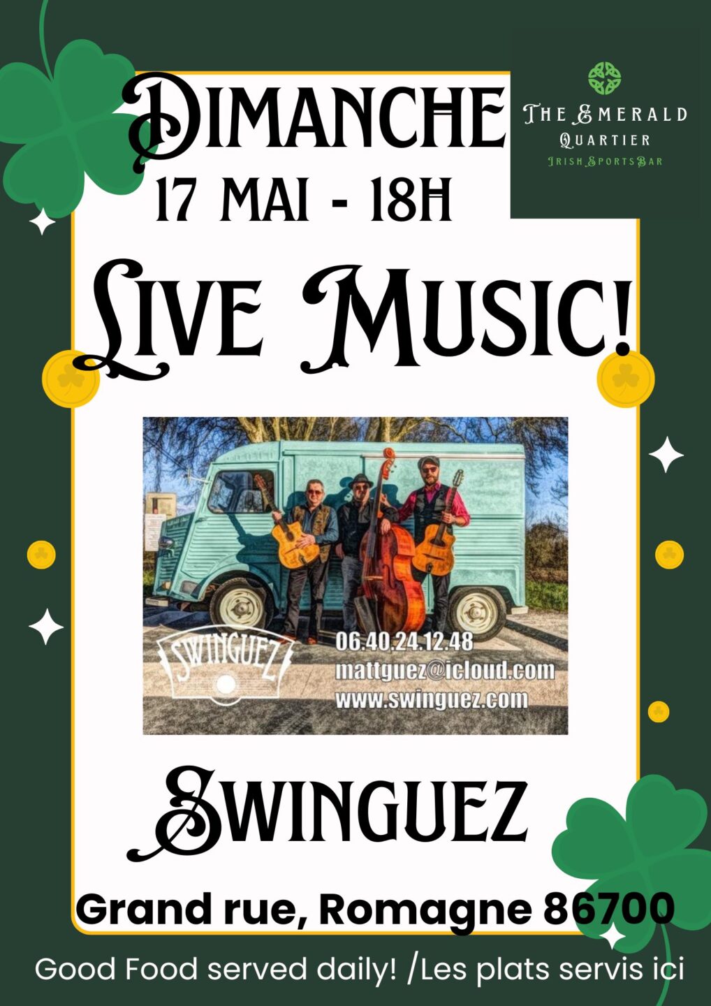 Live Music Swinguez Grand rue Romagne 2026-05-17