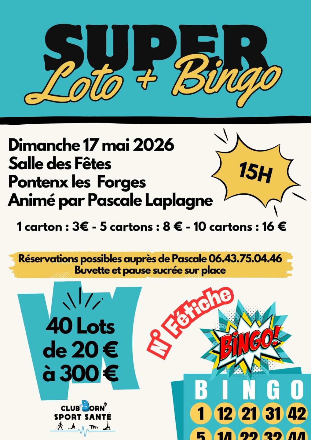 Loto Bingo Salle des Fêtes Pontenx-les-Forges 2026-05-17