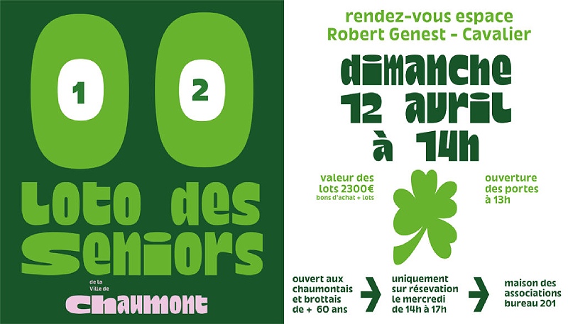 Loto des seniors Espace Rober Genest Chaumont 2026-04-12