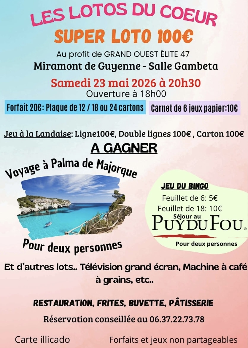 loto du coeur Salle Victor Hugo Miramont-de-Guyenne 2026-05-23