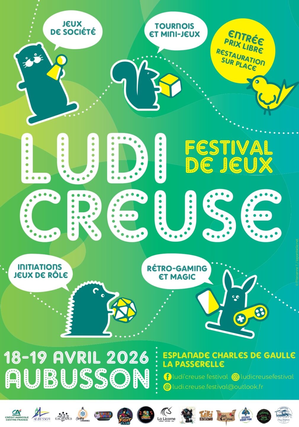 Ludi&rsquo;Creuse festival Esplanage Charles de Gaulle Aubusson