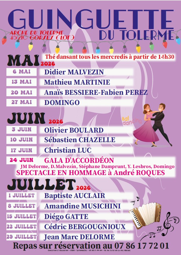 Mai à la La Guinguette du Tolerme Arche du Tolerme Gorses 2026-05-06