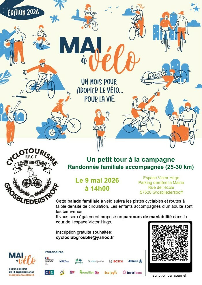 Mai à vèlo à Grosbliederstroff, 57520 Grosbliederstroff, Grosbliederstroff