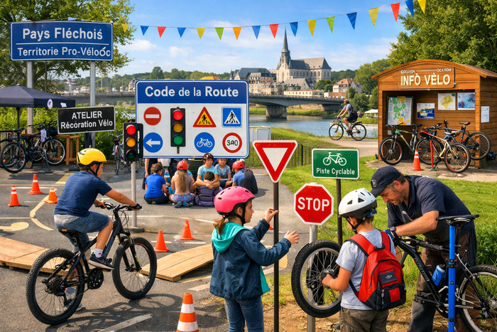 Mai à vélo, La Flèche,, La Flèche