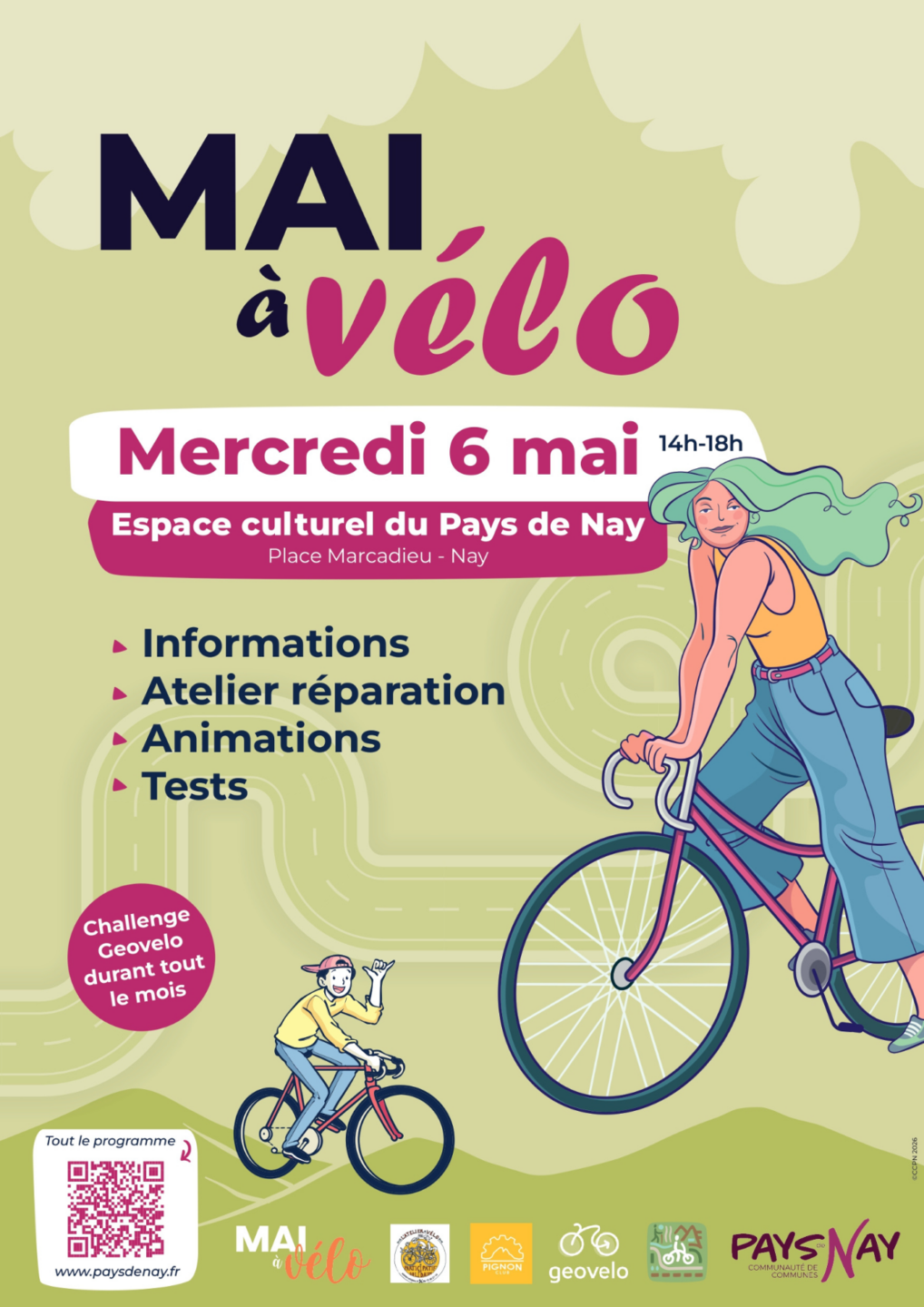 Mai à vélo Espace culturel du Pays de Nay Nay