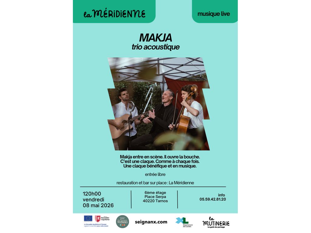 Makja musique live Rooftop La Méridienne Tarnos