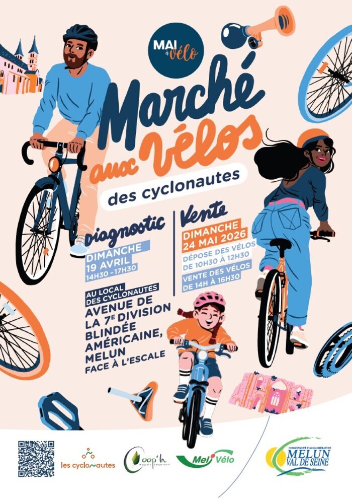 Marché aux vélos des Cyclonautes – Melun Val de Seine, Av. de la 7eme Division Blindée Americaine, 77000 Melun, Melun