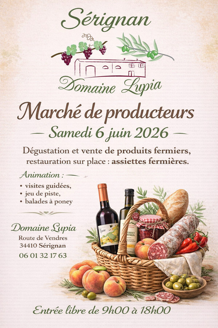 Marché de producteurs, Domaine Lupia, Sauvian