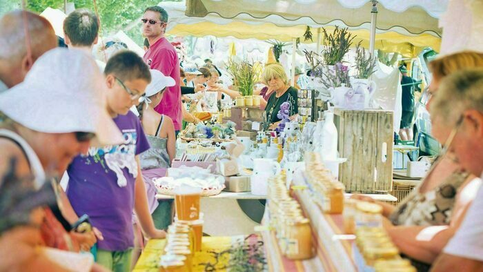 Marché des artisans, Plan de Brie, Anduze