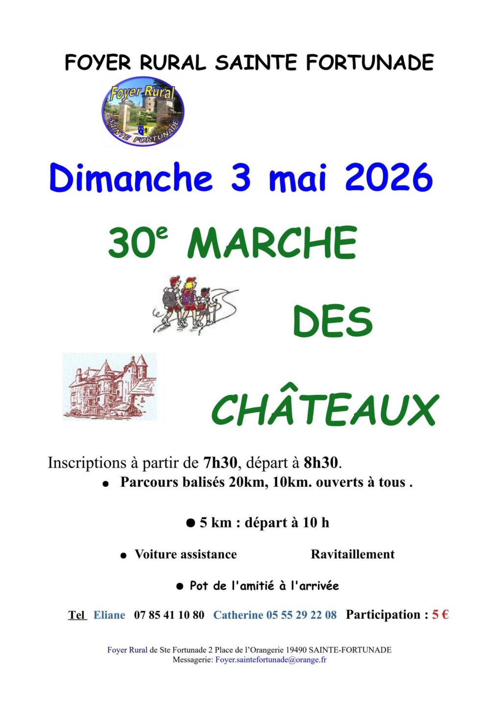 Marche des châteaux Parc du château Sainte-Fortunade 2026-05-03