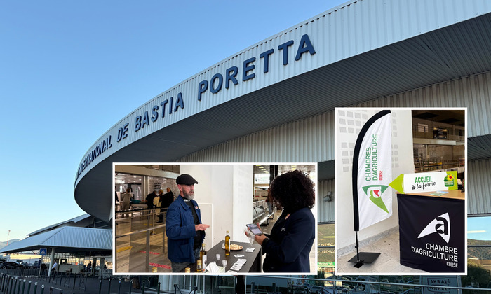 Marché des producteurs à l’aéroport de Bastia-Poretta, Aéroport de Bastia Poretta, Lucciana (2B), Lucciana