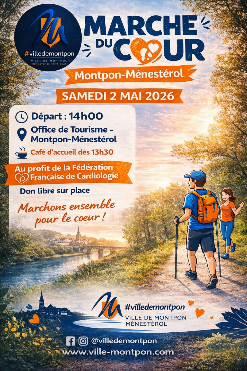 Marche du coeur Place Clemenceau Montpon-Ménestérol 2026-05-02