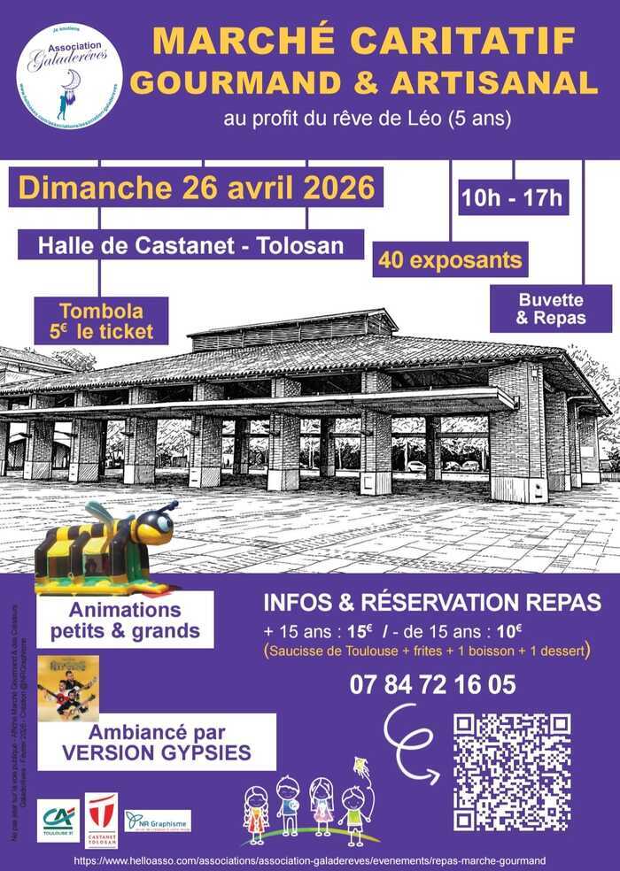 Marché gourmand et artisanal caritatif, Halle Lauragaise, Castanet-Tolosan