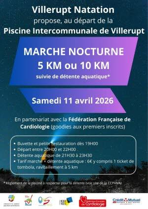 Marche nocturne et détente aquatique Piscine intercommunale de Villerupt Villerupt