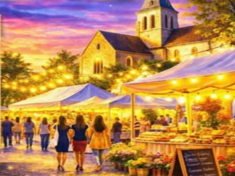 Marché nocturne Fervaques Rue de Livarot Livarot-Pays-d&rsquo;Auge