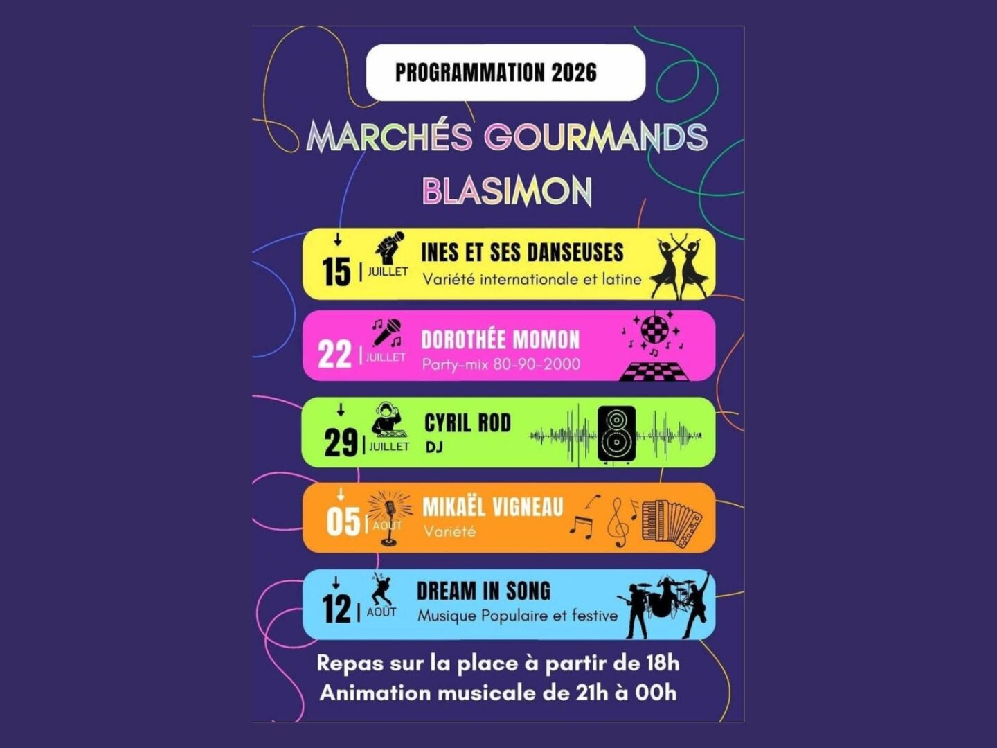 Marchés gourmands 2026  Blasimon