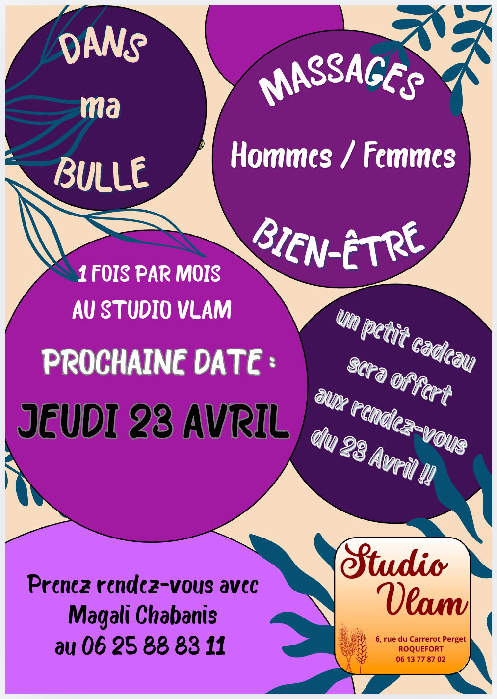Massages bien-être Studio Vlam Roquefort